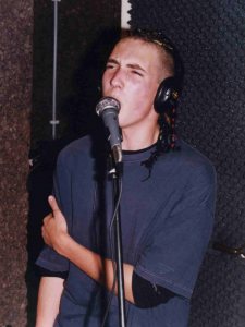 1996 recording with EE, Soundshape Studios, Aarendonk, Belgium (foto by F.Van Steenergen)