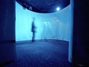 2002, sound light installation with S.Surauf, Im Dunkeln, Siegen [foto by C.Schmale]